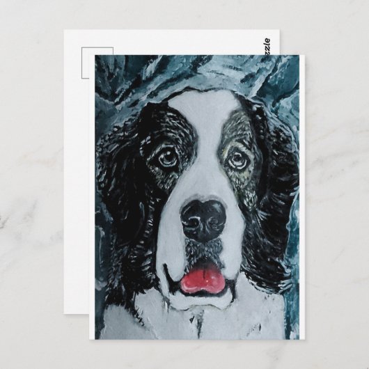 Pyrenean Mastiff Painting by Alfred Fox Postkarte (Vorne/Hinten)