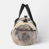 Pyrenean Shepherd Malerei Long-Haird Fawn Dog Art Duffle Bag (Rechts)