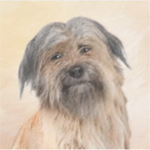 Pyrenean Shepherd Malerei - Niedliche Original Dog Aufkleber (Vorderseite)