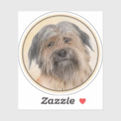 Pyrenean Shepherd Malerei - Niedliche Original Dog Aufkleber (Blatt)