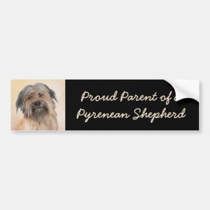 Pyrenean Shepherd Malerei - Niedliche Original Dog Autoaufkleber