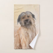 Pyrenean Shepherd Malerei - Niedliche Original Dog Badhandtuch Set (Handtuch)