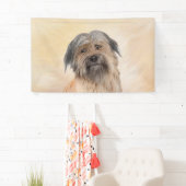 Pyrenean Shepherd Malerei - Niedliche Original Dog Banner (Insitu)