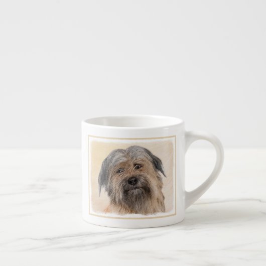Pyrenean Shepherd Malerei - Niedliche Original Dog Espressotasse (Rechts)