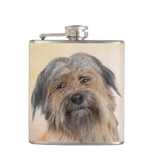 Pyrenean Shepherd Malerei - Niedliche Original Dog Flachmann