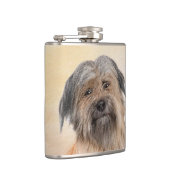 Pyrenean Shepherd Malerei - Niedliche Original Dog Flachmann (Rechts)