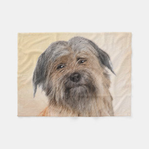 Pyrenean Shepherd Malerei - Niedliche Original Dog Fleecedecke