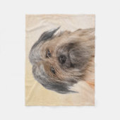 Pyrenean Shepherd Malerei - Niedliche Original Dog Fleecedecke (Vorderseite)