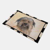 Pyrenean Shepherd Malerei - Niedliche Original Dog Fußmatte (Schrägansicht)