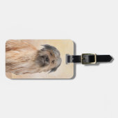 Pyrenean Shepherd Malerei - Niedliche Original Dog Gepäckanhänger (Vorderseite horizontal)