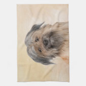 Pyrenean Shepherd Malerei - Niedliche Original Dog Geschirrtuch (Vertikal)