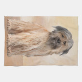 Pyrenean Shepherd Malerei - Niedliche Original Dog Geschirrtuch (Horizontal)