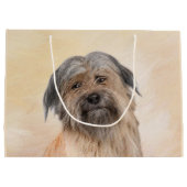 Pyrenean Shepherd Malerei - Niedliche Original Dog Große Geschenktüte (Rückseite)