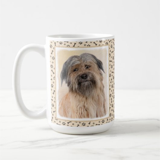 Pyrenean Shepherd Malerei - Niedliche Original Dog Kaffeetasse (Links)