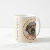 Pyrenean Shepherd Malerei - Niedliche Original Dog Kaffeetasse (VorderseiteRechts)