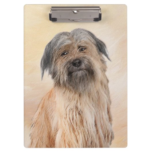 Pyrenean Shepherd Malerei - Niedliche Original Dog Klemmbrett (Vorderseite)