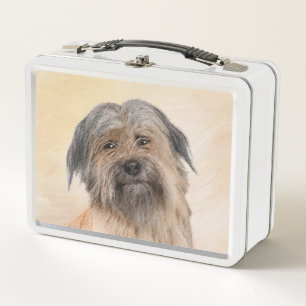 Pyrenean Shepherd Malerei - Niedliche Original Dog Metall Brotdose