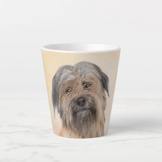 Pyrenean Shepherd Malerei - Niedliche Original Dog Milchtasse (Vorderseite)