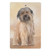 Pyrenean Shepherd Malerei - Niedliche Original Dog Mini Klemmbrett (Rückseite)