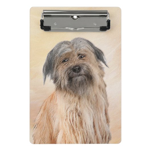 Pyrenean Shepherd Malerei - Niedliche Original Dog Mini Klemmbrett (Vorderseite)