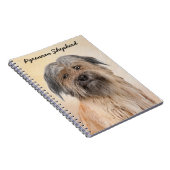 Pyrenean Shepherd Malerei - Niedliche Original Dog Notizblock (Rechte Seite)