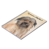 Pyrenean Shepherd Malerei - Niedliche Original Dog Notizblock (Linke Seite)
