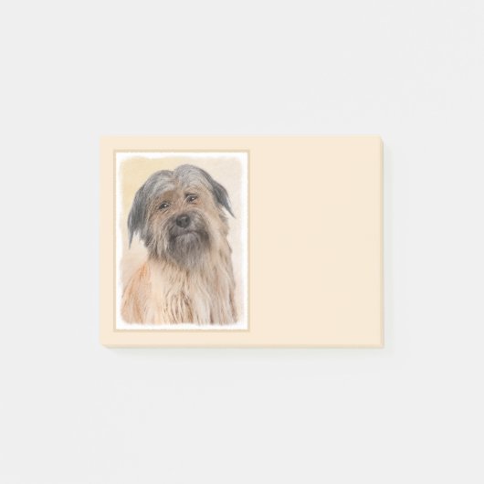 Pyrenean Shepherd Malerei - Niedliche Original Dog Post-it Klebezettel (Vorderseite)