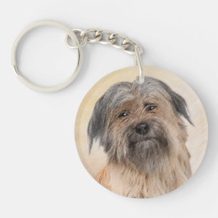 Pyrenean Shepherd Malerei - Niedliche Original Dog Schlüsselanhänger