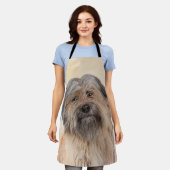 Pyrenean Shepherd Malerei - Niedliche Original Dog Schürze (Getragen)