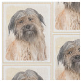 Pyrenean Shepherd Malerei - Niedliche Original Dog Stoff (Nahaufnahme)