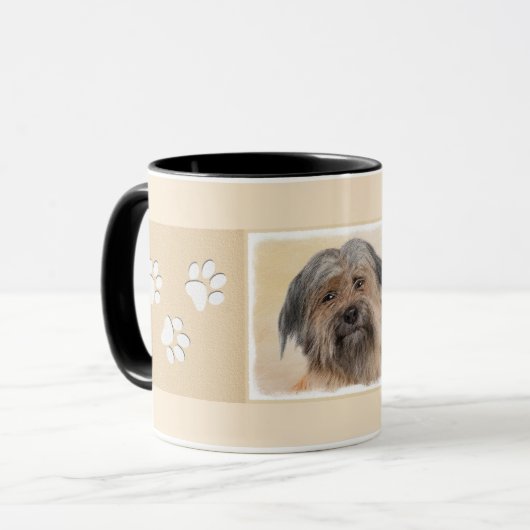 Pyrenean Shepherd Malerei - Niedliche Original Dog Tasse (Vorderseite Links)
