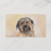 Pyrenean Shepherd Malerei - Niedliche Original Dog Visitenkarte (Rückseite)