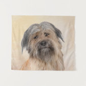 Pyrenean Shepherd Malerei - Niedliche Original Dog Wandteppich (Vorderseite (Horizontal))