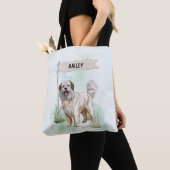 Pyrenean Shepherd Watercolor Personalized Dog Tasche (Von Nahem)