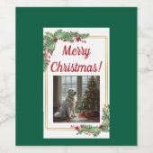 Pyrenees Christmas Wine Bottle Label Weinetikett (Einzelnes Label)