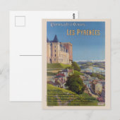 Pyrénées France Vintage Poster 1899 Postkarte (Vorne/Hinten)