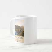Pyrénées Frankreich – Illustrierte Landschaft am S Kaffeetasse (Vorderseite Links)