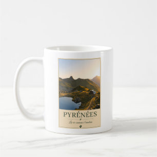 Pyrénées Frankreich – Illustrierte Landschaft am S Kaffeetasse