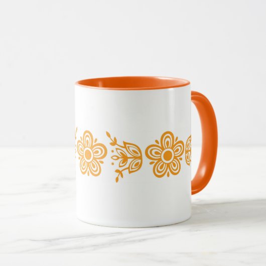 Pyrex Design Butterfly Gold Muster Tasse (VorderseiteRechts)
