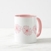 Pyrex Pink Daisy Tasse (VorderseiteRechts)