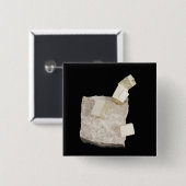 Pyrit-Kristalle im Schiefer Button (Vorne & Hinten)