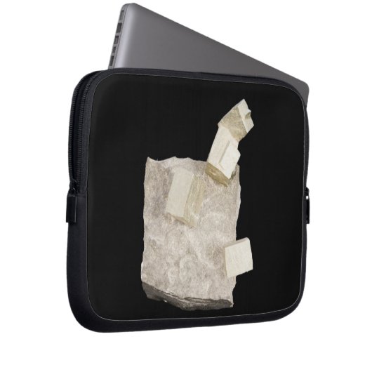 Pyrit-Kristalle im Schiefer Laptopschutzhülle (Vorne Rechts)