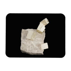 Pyrit-Kristalle im Schiefer Magnet