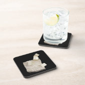 Pyrit-Kristalle im Schiefer Untersetzer (Rechte Seite)