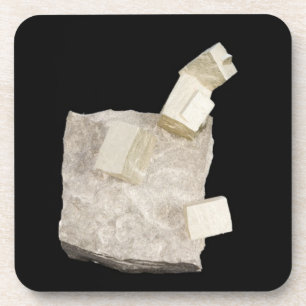 Pyrit-Kristalle im Schiefer Untersetzer