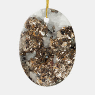 Pyrit und Quarz Keramikornament