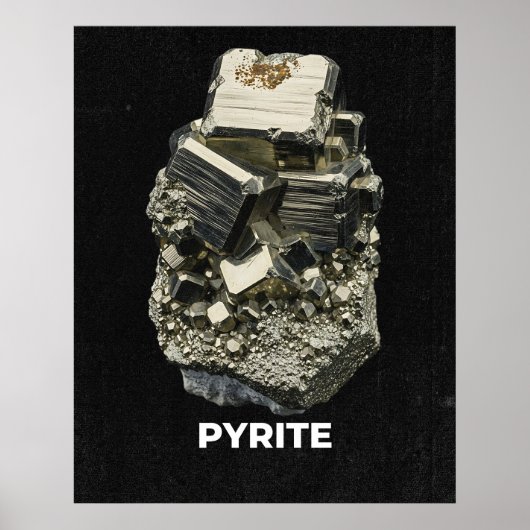 Pyrite Crystal Specimen Poster (Vorne)