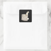 Pyrite Kristalle in Shale Quadratischer Aufkleber (Tasche)