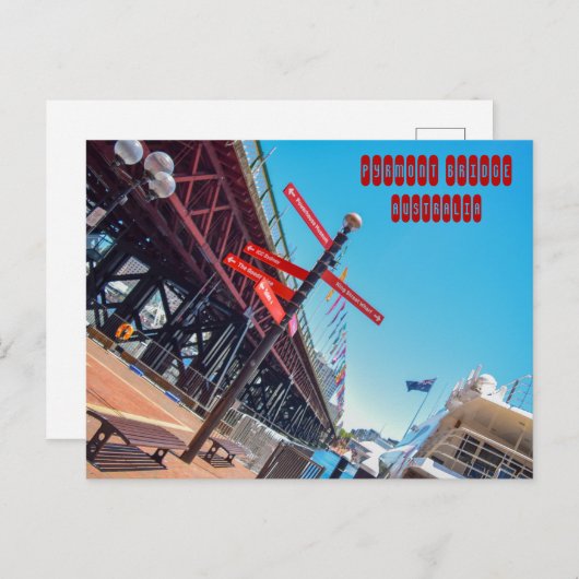 Pyrmont-Brücke in Sydney Postkarte (Vorne/Hinten)