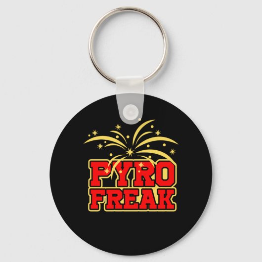 Pyro Freak Feuerwerke Neujahr Feier Spaß Geschenk Schlüsselanhänger (Vorderseite)